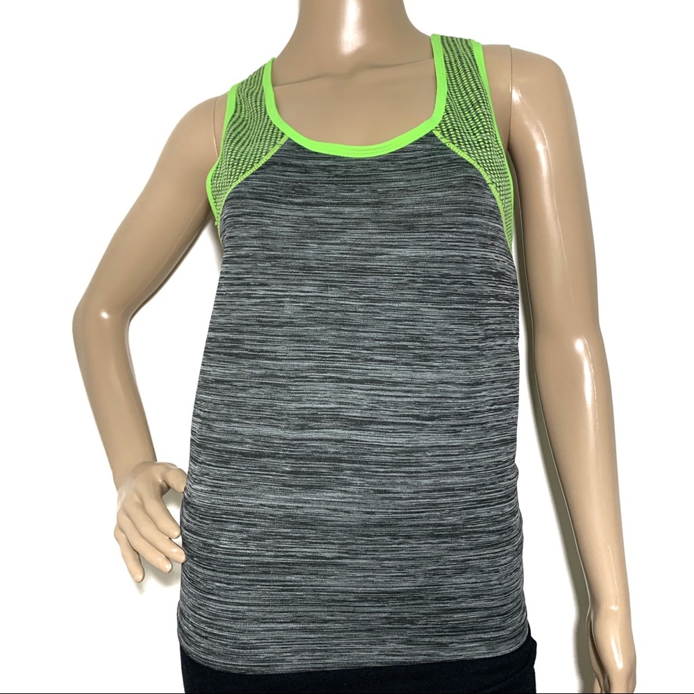 Always Gray Green Racer Back Workout Tank OS